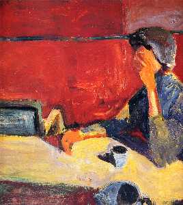 Woman at Table in Strong Light