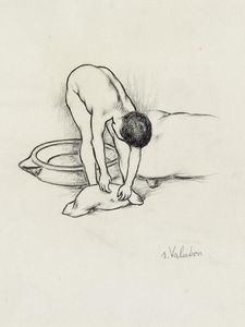 Female Nude, washing herself