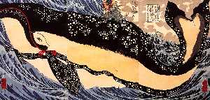 Musashi sur l arrière une baleine