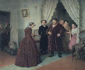 Arrival of a New Governess in a Merchant House