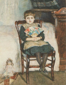 Retrato de Olga Surikova en la infancia