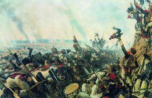 The end of Borodino battle