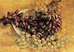 bodegón con uvas