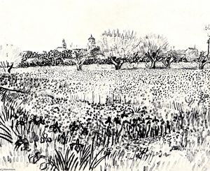 campo con flores