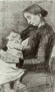 Sien Nursing Baby, Half-Figure