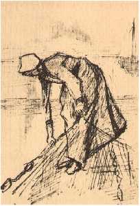 Stooping Woman with Net