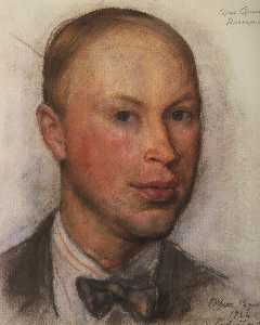 Porträt des komponist sergei prokofiev