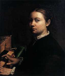 Self-Portrait Playing the Spinet