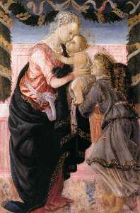 madonna et l'enfant avec une ange
