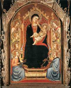 佛罗伦萨圣弥额尔教堂 麦当娜  和  孩子  与  天使