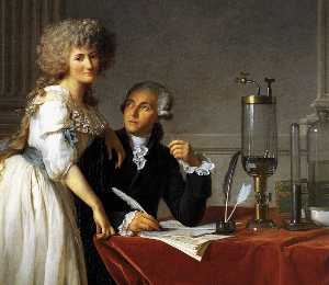 Portrait of Antoine-Laurent and Marie-Anne Lavoisier (detail)