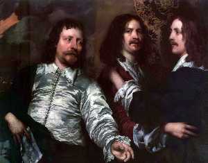 il pittore con sir charles cottrell e sir balthasar gerbier