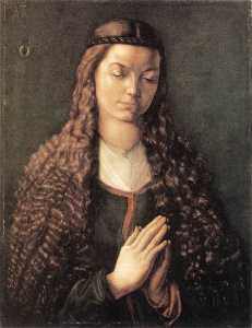 portrait d'un woman avec  elle  cheveu  bas
