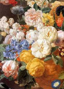 Bouquet of Flowers in a Sculpted Vase (detail)