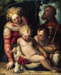 святой семья с младенческая иоанн предтеча