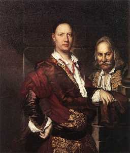肖像 乔瓦尼 科suardo 和他的 仆人