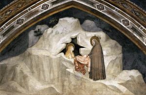 Scene della vita di Maria Maddalena: L Eremita Zosimo Dare un mantello a Maddalena