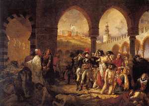 Napoleón Bonaparte De visita en la Plague-stricken a Jaffa