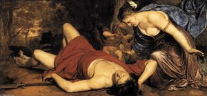 Венера и Амур оплакивает смерть Адониса