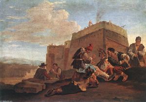 Landscape with Morra Players