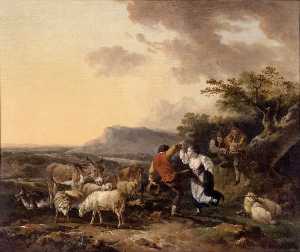 pastore e le  Pastorella  danza