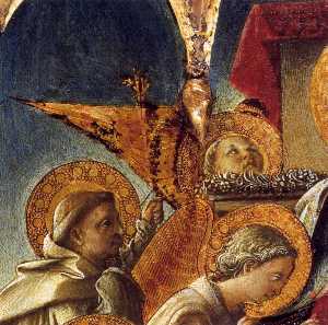 madonna et l enfant en majesté avec saints ( détail )