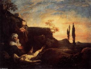 Adán y Eva luto por Abel
