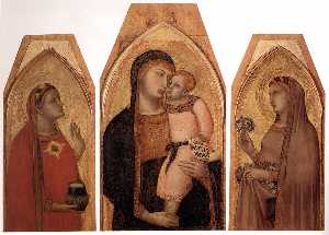 virgen con el niño con maría magdalena y san Dorothea