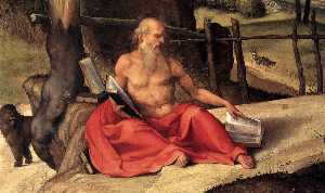 St Jerome in the Wilderness (detail)
