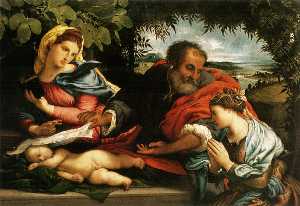 le saint famille avec r Catherine d Alexandrie