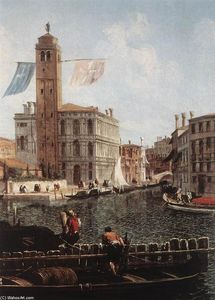 The Grand Canal with the Fishmarket (detail)