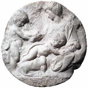 madonna und kind mit dem säugling baptist ( taddei tondo )