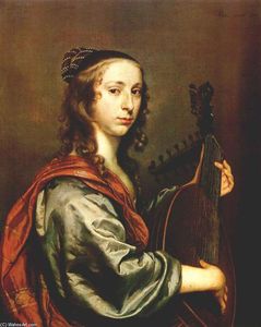 Lady Playing the Lute