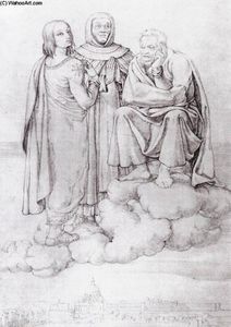 Raphael , beato angelico e michelangelo over Rome