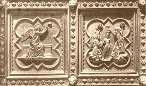 Scene da Vita of st john i Baptist ( pannelli of il sud porte )