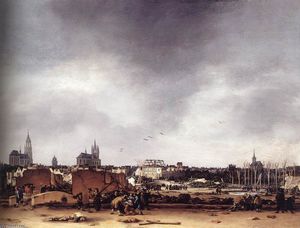 Вид Делфта после взрыва 1654