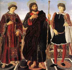 retablo enestado  tres  los santos