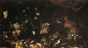 Still-Life with a Snake, Frogs, Tortoise and a Lizard