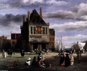 The Dam Square in Amsterdam (detail)