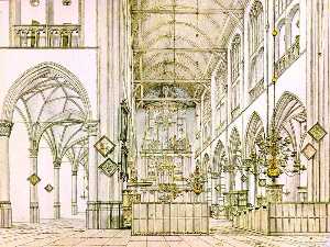 Interior de la Iglesia en Alkmaar