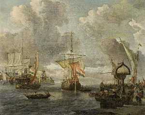 vista de a puerto en el Zuiderzee