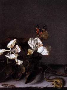 Still-Life with Apple Blossoms (detail)