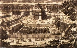 Ansicht und Perspektive der Ménagerie in Versailles