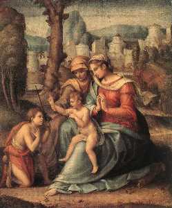 madonna con bambino , st elisabeth e il infantile st john il battista