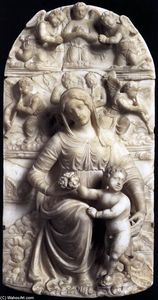 madonna col bambino con angeli