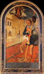 St Roch in front of the Fraternita dei Laici in Arezzo