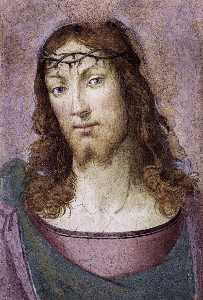 jésus christ couronné  avec  épines