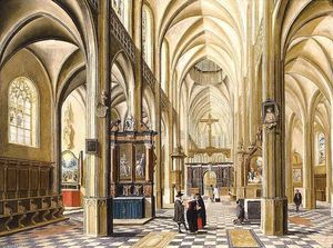 interno di un gotico catedrale