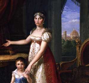 Elisa Bonaparte and Her Daughter (detail)