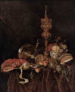 Still-Life with Lobster and Fruit